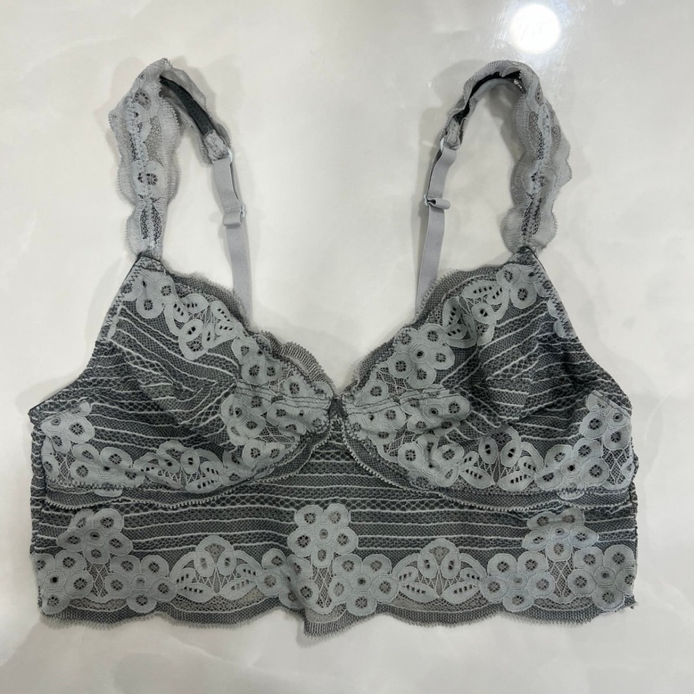 Grey Lace Aerie Bralette